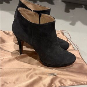 Prada Women's Black Ankle Booties
